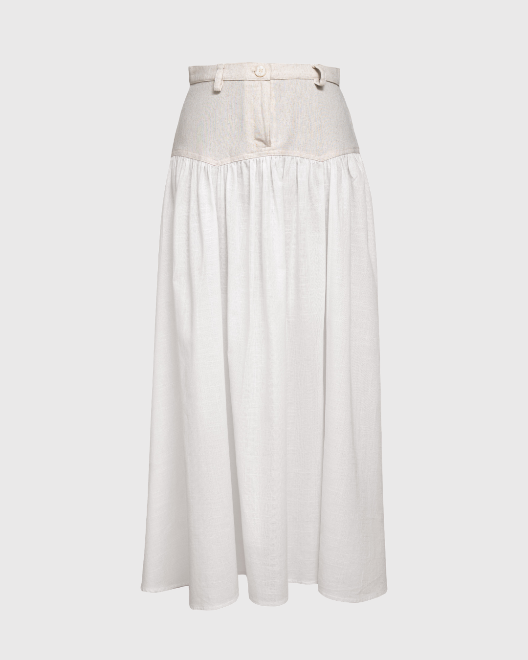 SAND STRIPE SKIRT (IVORY)