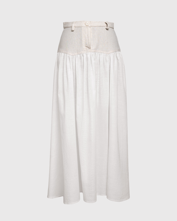 SAND STRIPE SKIRT (IVORY)