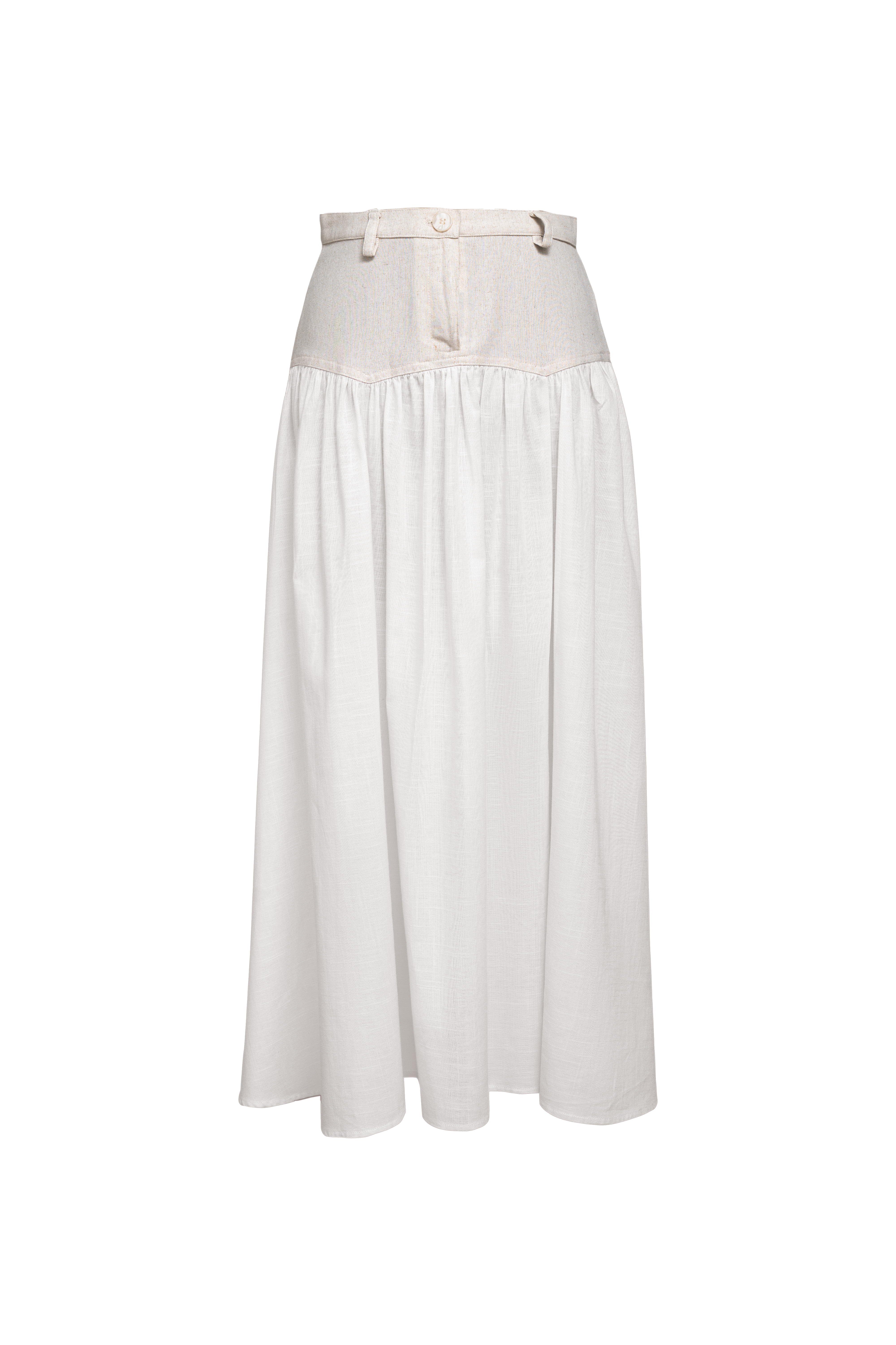 SAND STRIPE SKIRT (IVORY)