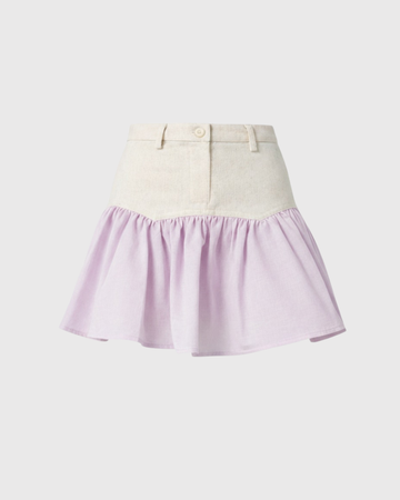 SAND STRIPE MINI SKIRT (LAVANDA)