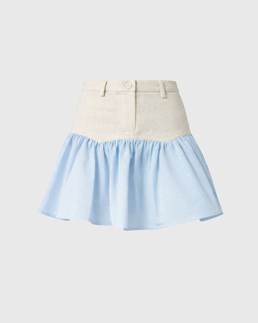 SAND STRIPE MINI SKIRT (SKY)