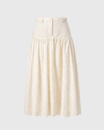 SAND LACE SKIRT