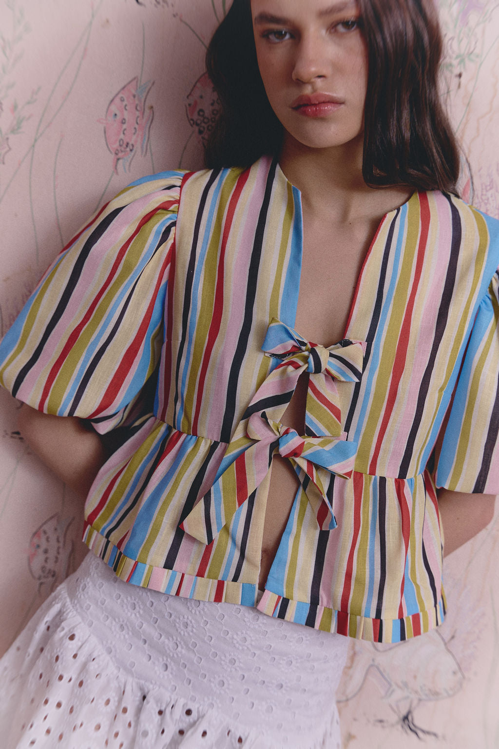 BLUSA, PRINT DE RAYAS, COLORES