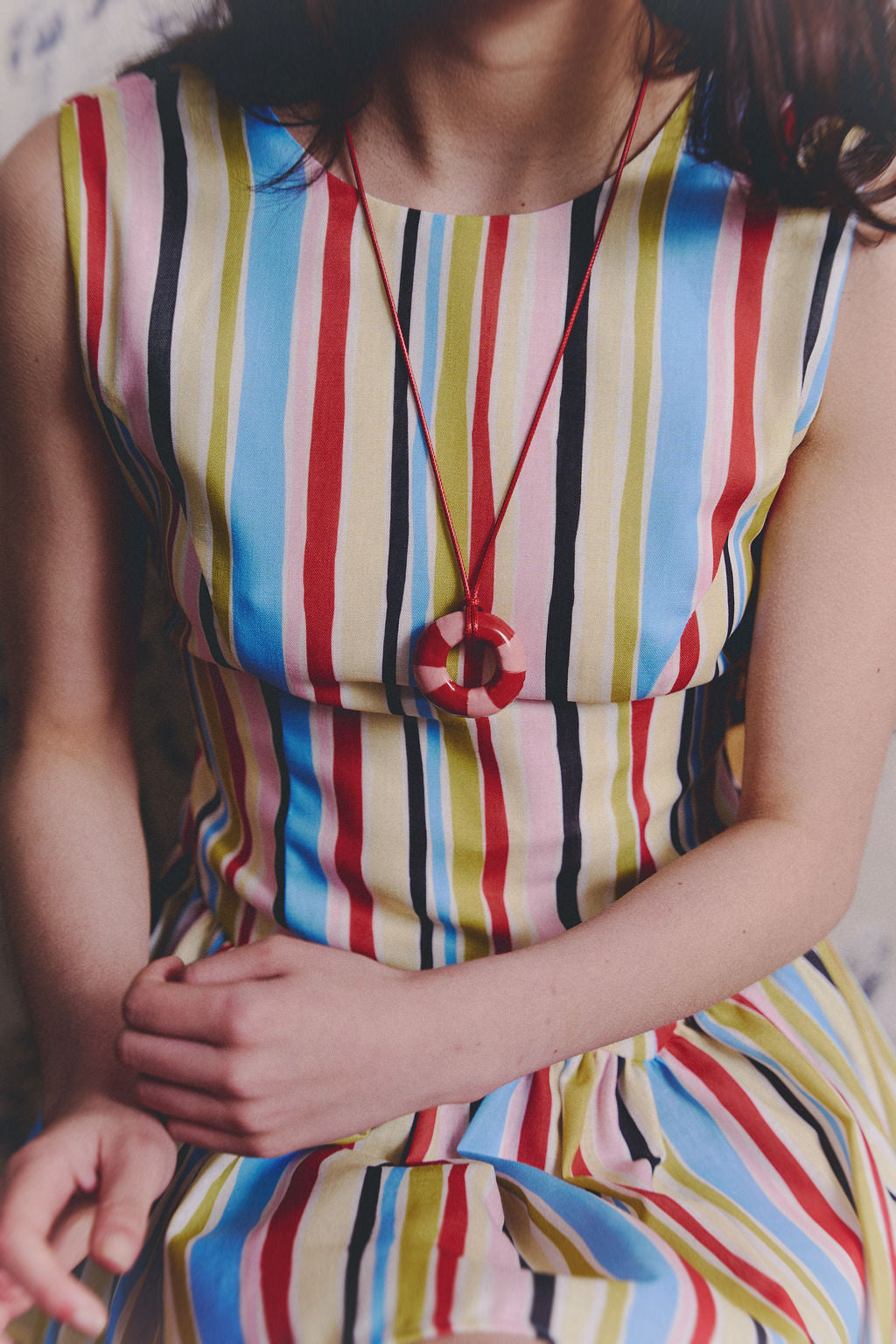 vestido, corto, mini, rayas